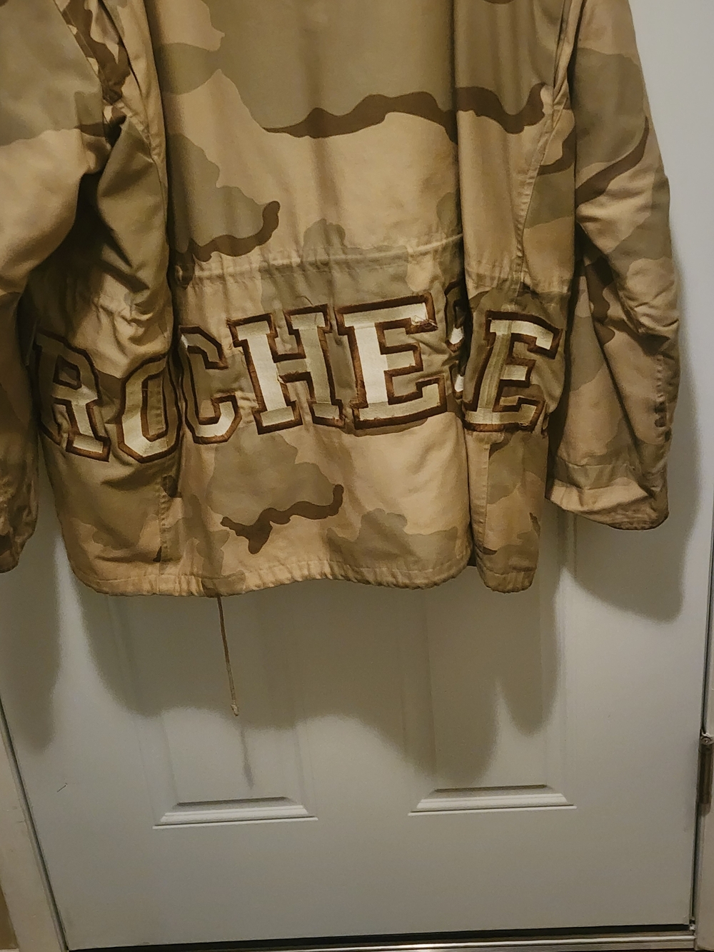 Rochester Ny Tan Camo Field Jacket with Lettering